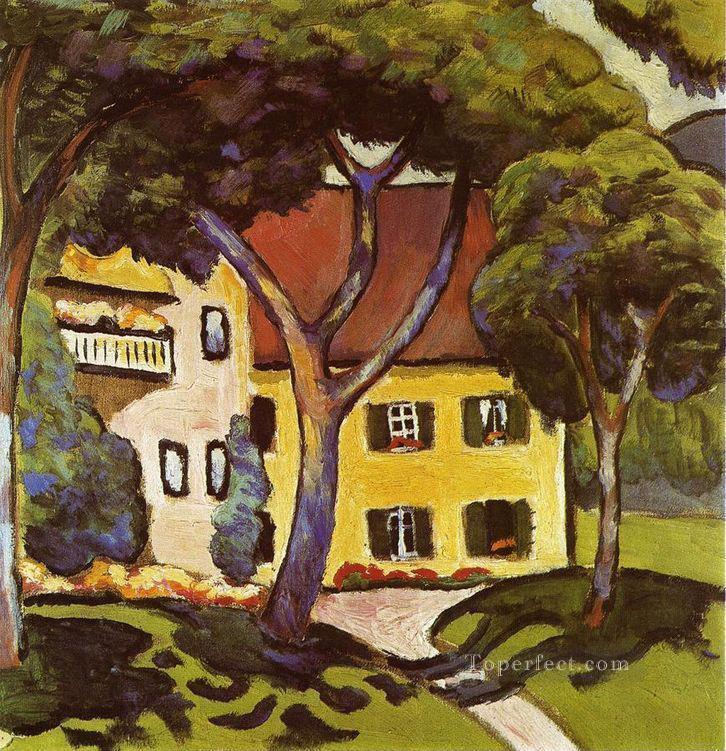 Staudachers House at Tegernsee Expressionist Oil Paintings